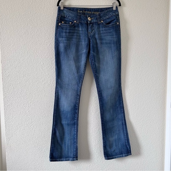 Guess Jeans Women’s Pismo Straight Leg Jeans  28 Blue Light Stretch low rise - Picture 1 of 10